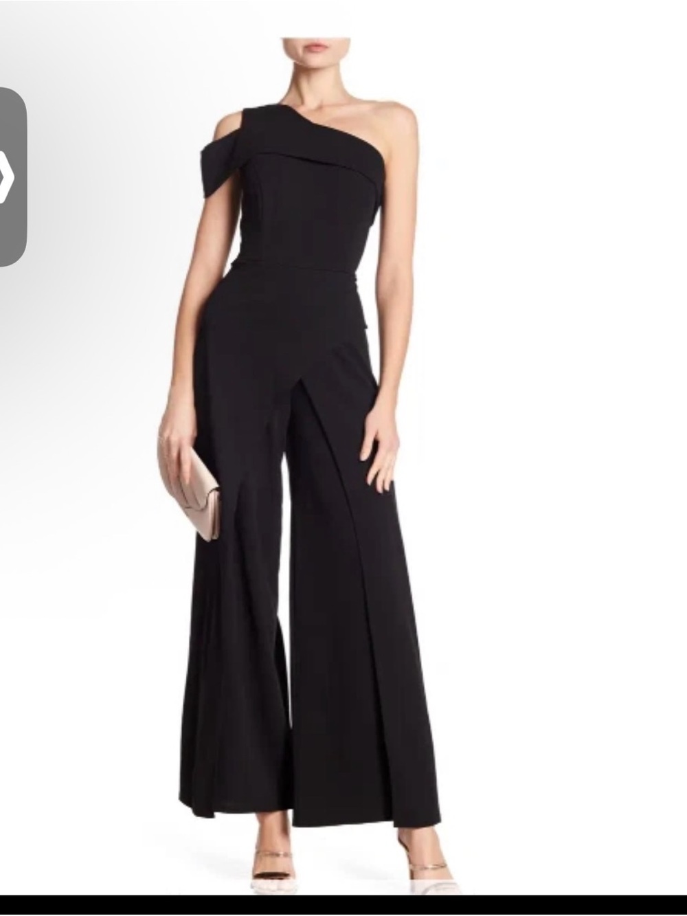🖤 Marina Formal One-Shoulder Wide Leg Jumpsuit Size 6